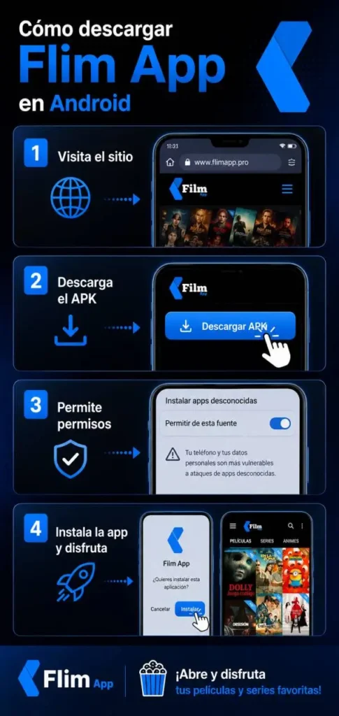 Cómo descargar Flim App en Android