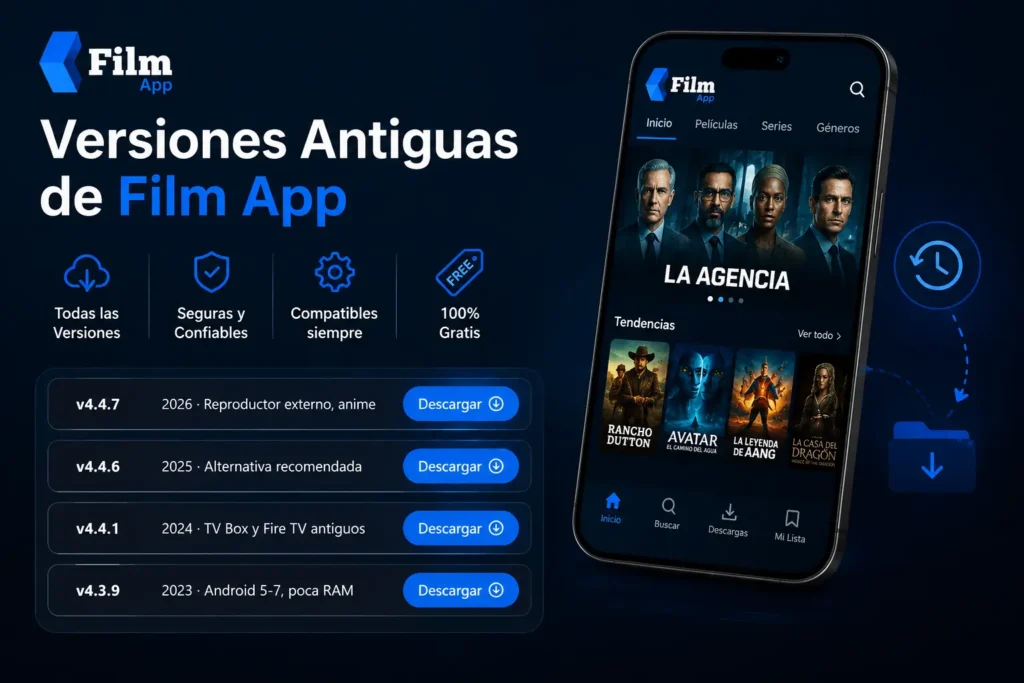 Versiones Antiguas de Film App
